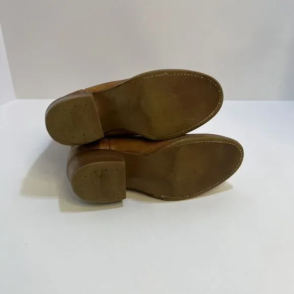 Vintage Dingo uni-sex tan w/ detail stitching 11.5 D kids cowboy boots - Picture 8 of 16